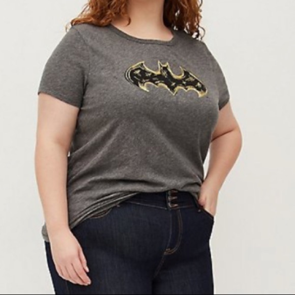 NWT TORRID CLASSIC FIT RINGER TOP - WARNER BROS. BATMAN - Picture 5 of 6